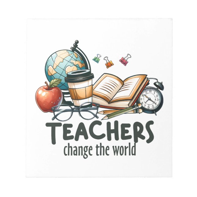 Bloc-note Cadeau pour Enseignant | Les Enseignants Changent  (Devant)