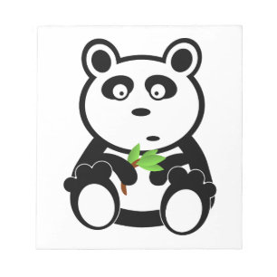Bloc-note Cadeaux blancs noirs de destin d'ours panda