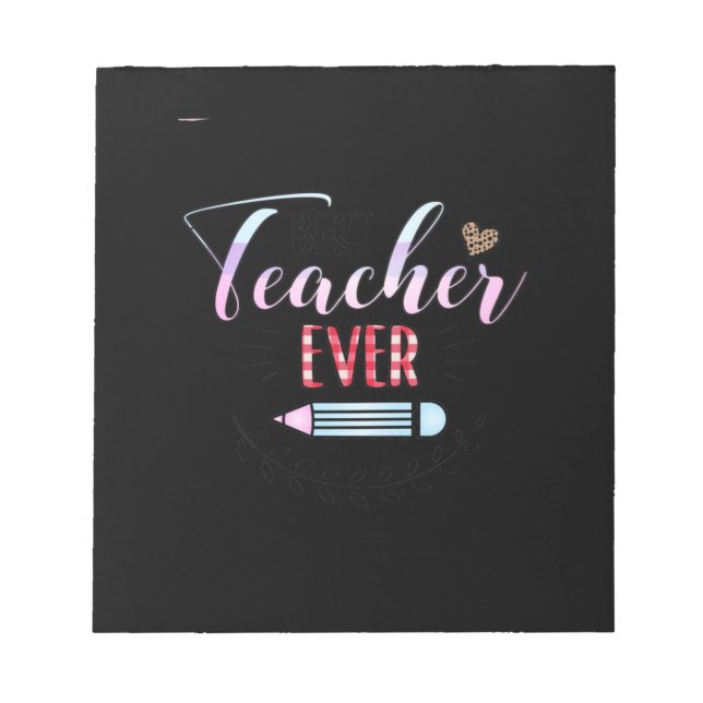 Bloc-note Cadeaux Enseignant | Meilleur Enseignant Jamais (Devant)