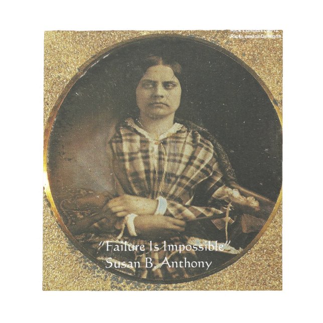 Bloc-note Cadeaux et Cartes de Sagesse de Susan B Anthony (Devant)