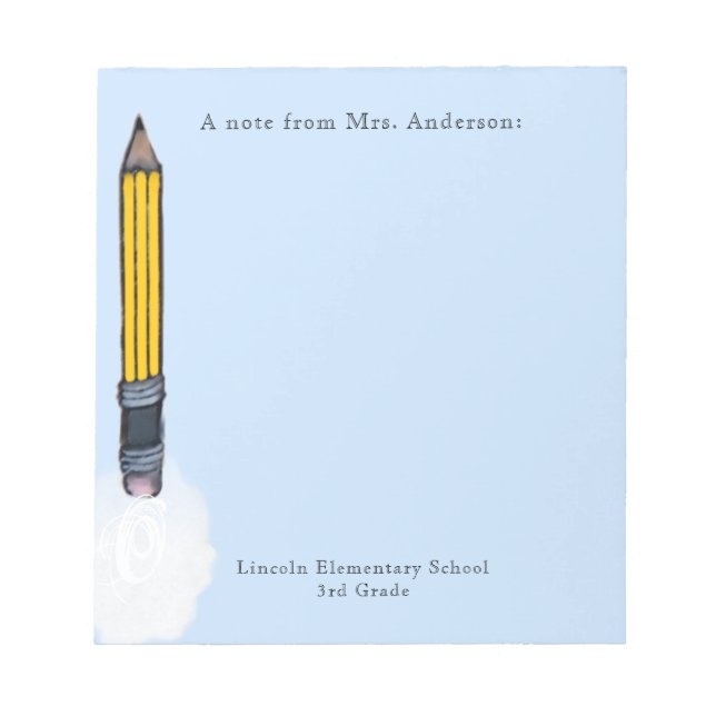 Bloc-note Cadeaux personnalisés pour enseignants (Devant)