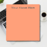 Bloc-note Cadeaux Personnalisés pour Enseignants au Saumon P<br><div class="desc">Bloc-Notes Personnalisé Simple,  Unique et Épuré au Saumon Pastel. Texte manuscrit décontracté. Modèle de bloc-notes. Ajoutez votre prénom,  nom,  initiales. Personnalisez pour votre usage personnalisé. Cliquez sur le bouton "Personnaliser" pour changer la couleur de fond,  les styles de police et la couleur de la police.</div>