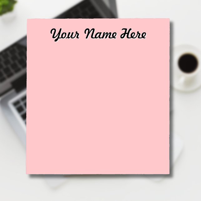 Bloc-note Cadeaux Personnalisés pour Enseignants Rose Pastel (Créateur téléchargé)