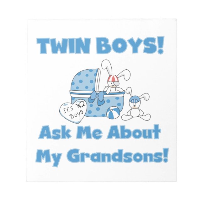 Bloc-note Cadeaux Twin Boy Grandsons (Devant)