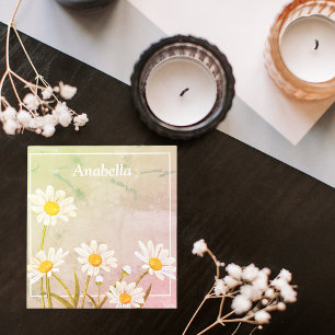Bloc-note Cadre de fleur marguerite sur un arrière - plan vi