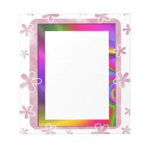 BLOC-NOTE CADRE FLORAL DE PHOTO