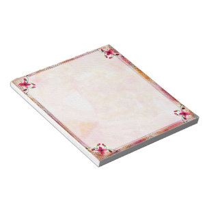 Bloc-note Cadre floral rose