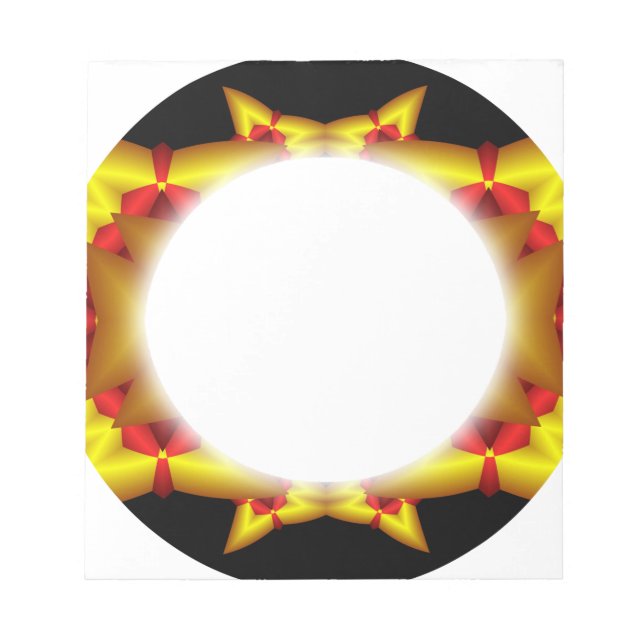 Bloc-note Cadre fractal circulaire (Devant)
