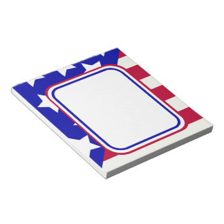 Bloc-note cadre photo patriotique Stars et rayures