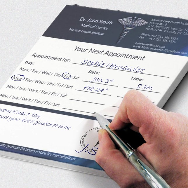 Bloc-note Caduceus Chrome sombre Holographe Médicale Rendez- (Créateur téléchargé)