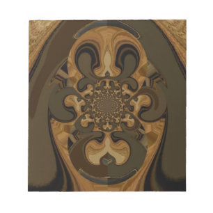 Bloc-note Café Brown Flux Kaleidoscope Art Imprimer