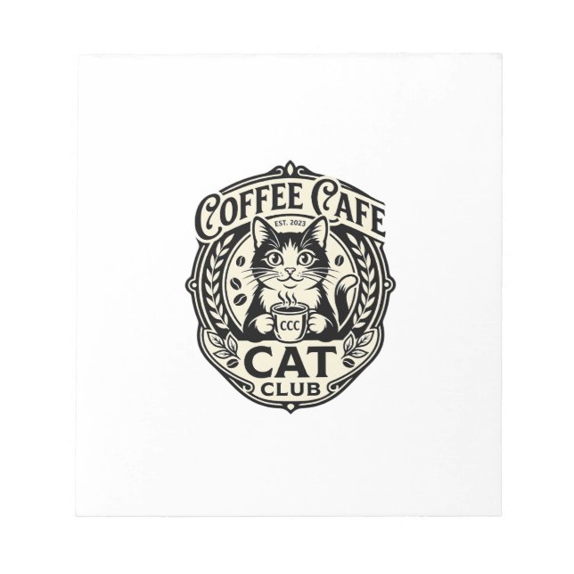 Bloc-note Café Café Chat Drôle Chat Graphique - Café Café Ca (Devant)