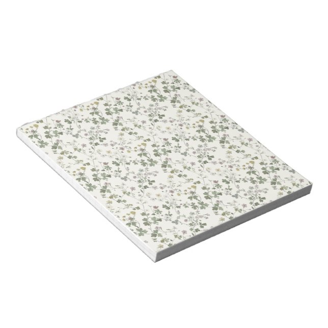 Bloc-note Cahier à motif floral de fleurs sauvages (Incliné)