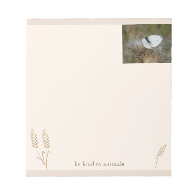 Bloc-note Cahier Bohème "Soyez gentil avec les animaux" Papi (Devant)