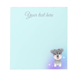 Bloc-note Cahier Cute Puppy avec un fond de couleur douce