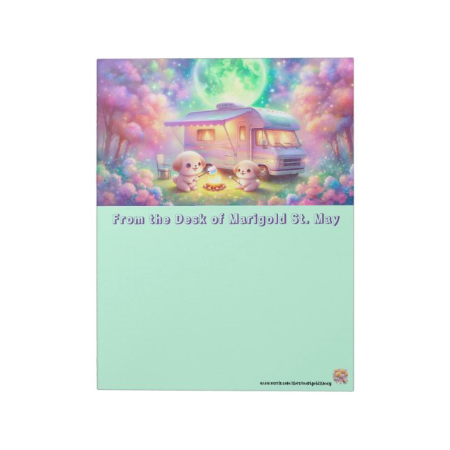 Bloc-note Cahier de camping pour chiens avec Smores (Tourné)