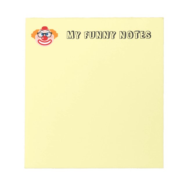 Bloc-note Cahier de clown mignon pour des blagues drôles et  (Devant)