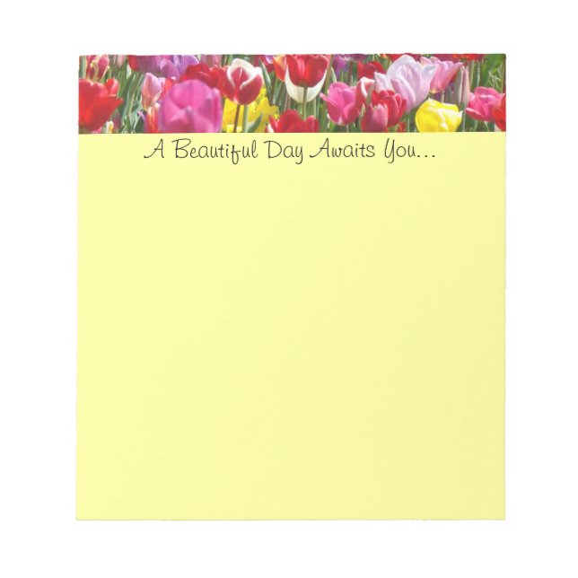 Bloc-note Cahier de fleurs de tulipes Cadeaux personnalisés  (Devant)