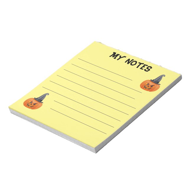 Bloc-note Cahier de notes Halloween mignon avec citrouille (Tourné)