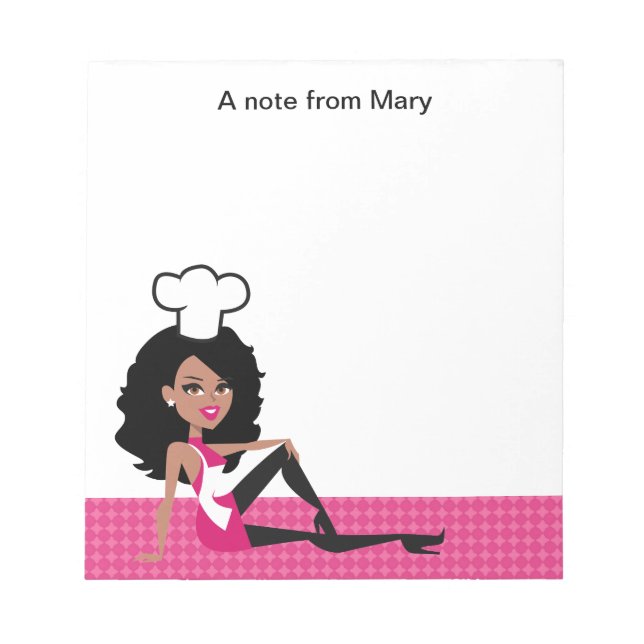 Bloc-note Cahier de notes jolie fille afro-américaine (Devant)