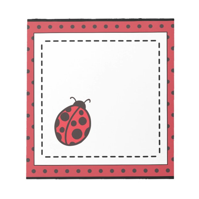 Bloc-note Cahier de notes Rouge Coccinelle (Devant)