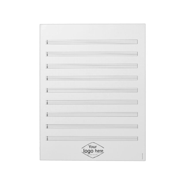 Bloc-note Cahier de tablature de basse avec logo personnalis (Tourné)