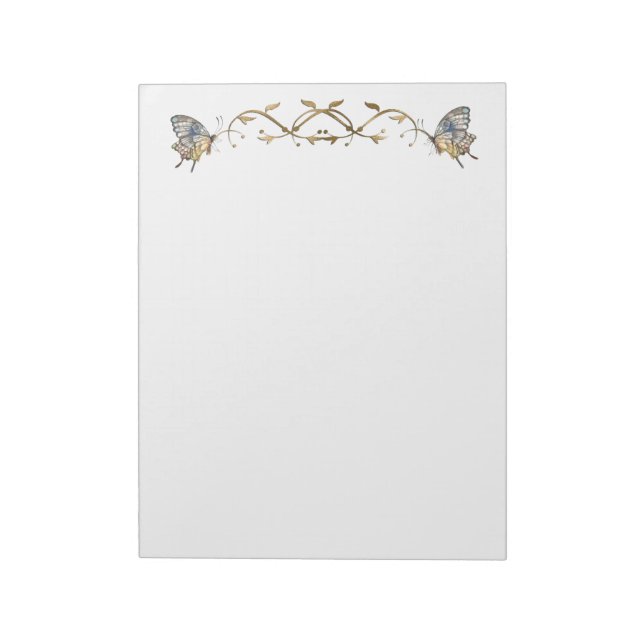 Bloc-note Cahier élégant de papillons (Tourné)