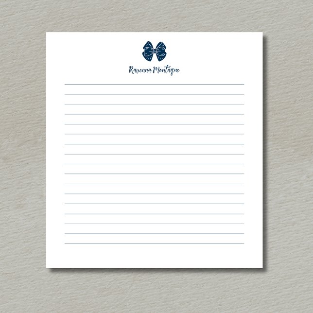 Bloc-note Cahier ligné à ruban bleu de Prusse simple avec no (Créateur téléchargé)