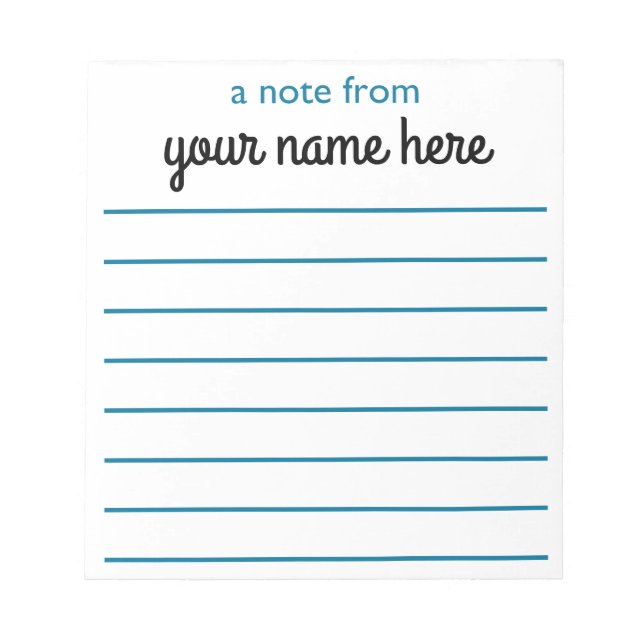 Bloc-note Cahier ligné personnalisé pour garçons (Devant)