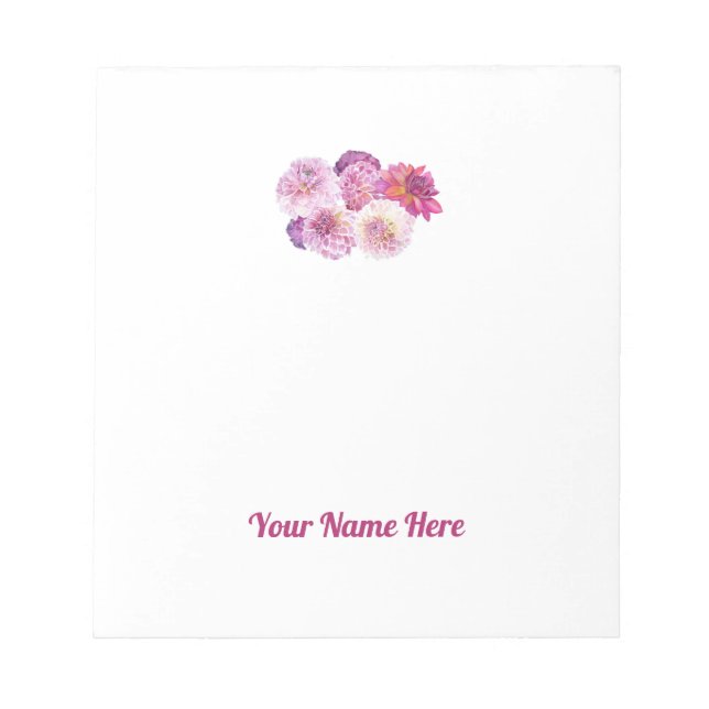 Bloc-note Cahier personnalisé Dazzling Dahlia (Devant)