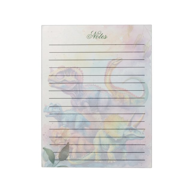Bloc-note Cahier personnalisé de dinosaure mignon (Tourné)
