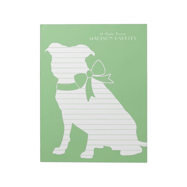 Bloc-note Cahier Pit Bull Chien Chiots Pitbull (Tourné)