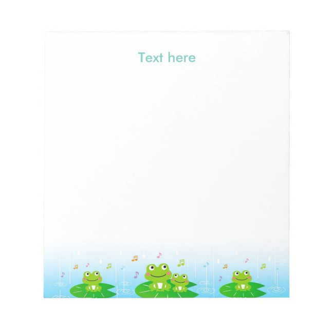 Bloc-note Cahier Simple Happy Frogs (Devant)