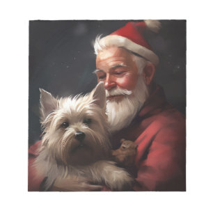 Bloc-note Cairn Terrier Avec Noël Festif Du Père Noël