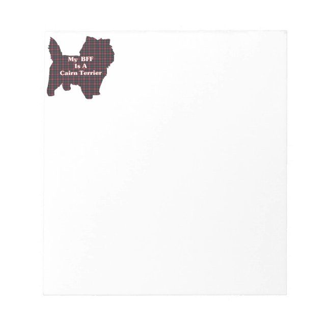 Bloc-note Cairn Terrier BFF (Devant)