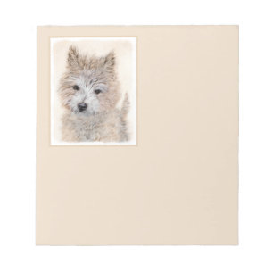 Bloc-note Cairn Terrier Peinture Chiot - Art Chien original