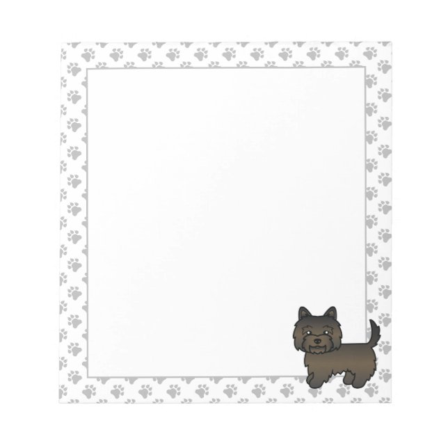 Bloc-note Cairn Terrier Tacheture Foncé Chien de Dessin Anim (Devant)