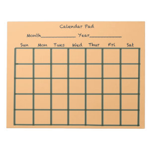 Bloc-note Calendar Pad Orange