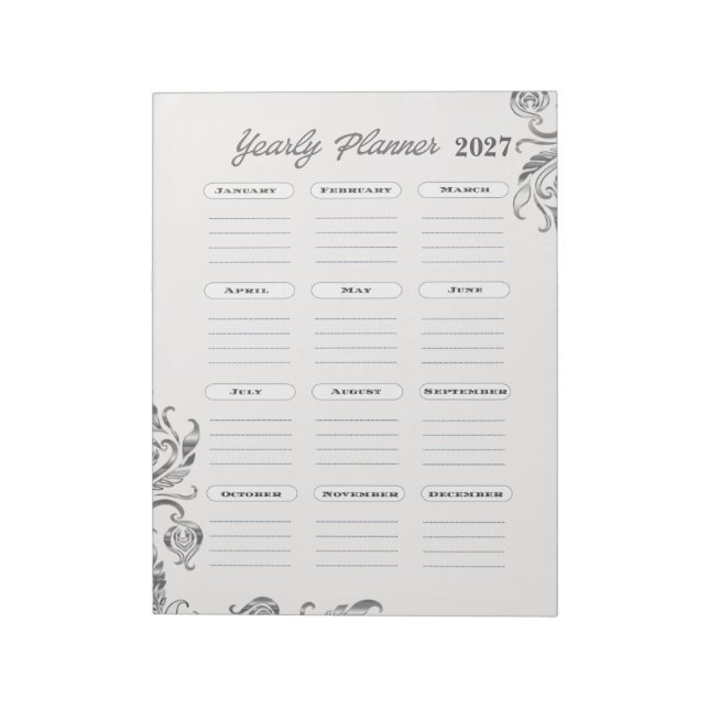 Bloc-note Calendrier annuel planificateur (Tourné)