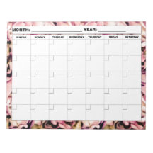 Calendrier blanc Motif Hydrangea