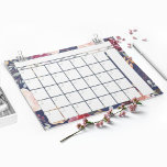 Bloc-note Calendrier mensuel de planification de la marine d<br><div class="desc">Elégant Marine Floral Floral Floral Calendrier mensuel Tearaway Bloc-notes avec roses féminins et pivoines dans les tons marsala et pêche sur un élégant arrière - plan bleu marine derrière un calendrier mensuel réutilisable. Beaucoup d'espace pour vos détails et notes. Parfait pour votre maison, votre dortoir, votre bureau ou votre salle...</div>
