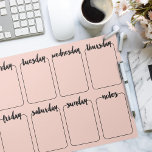 Bloc-note Calendrier personnalisé du planificateur hebdomada<br><div class="desc">Customisez avec votre propre couleur arrière - plan,  Cliquez sur "customiser" pour changer la couleur sur la droite; utilisez l'outil de coupe-oeil,  "avancé" pour l'ensemble du spectre.</div>