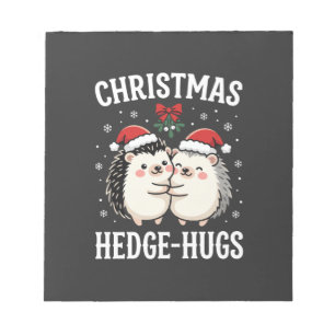 Bloc-note Câlins de Noël au Hérisson Mignon Vacances de Noël