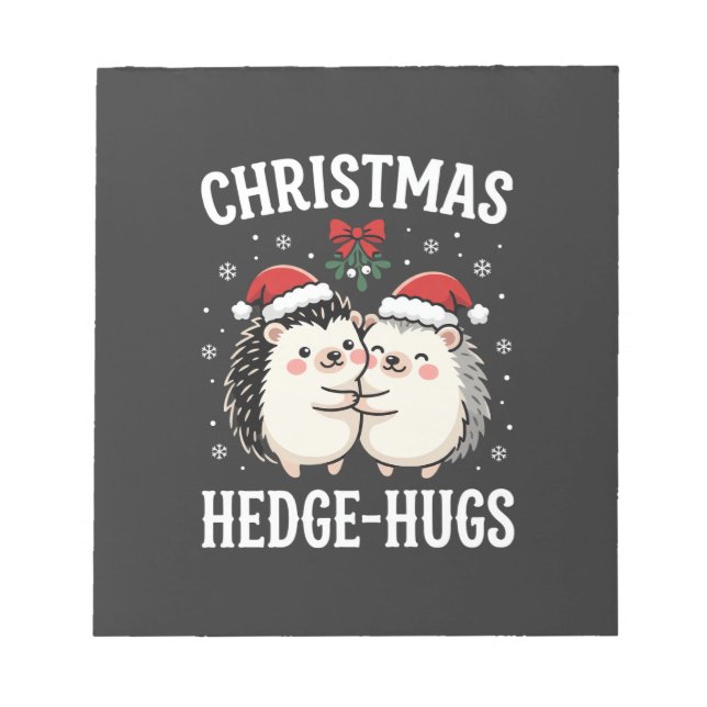 Bloc-note Câlins de Noël au Hérisson Mignon Vacances de Noël (Devant)