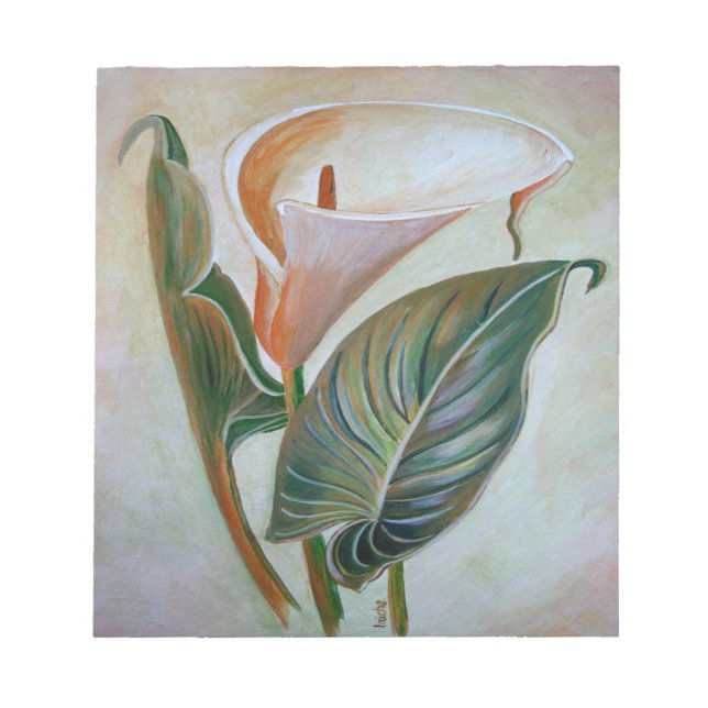 Bloc-note Calla Lily Beau Art Botanique (Devant)