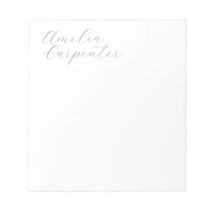 Bloc-note Calligraphie Classique Minimaliste Professionnelle