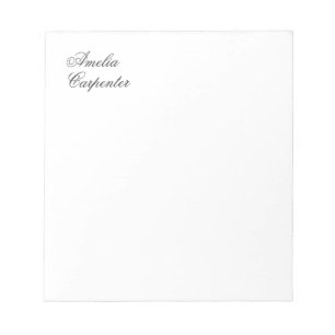 Bloc-note Calligraphie Classique Minimaliste Professionnelle