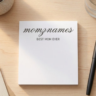 Bloc-note Calligraphie de nom personnalisée Meilleure Maman