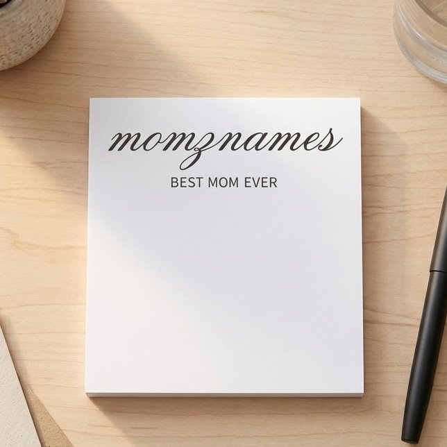Bloc-note Calligraphie de nom personnalisée Meilleure Maman (Créateur téléchargé)