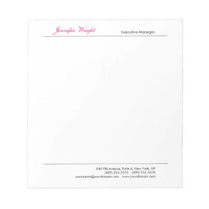 Bloc-note Calligraphie élégante minimaliste professionnelle